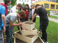 NMS-Schüler bauten Erdäpfelpyramide